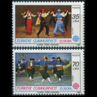 TURKEY 1981 - Scott# 2178-9 Europa-Dance Set Of 2 MNH (XS118) - Nuevos