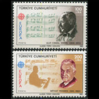 TURKEY 1985 - Scott# 2313-4 Europa-Composers Set Of 2 MNH (XS221) - Neufs