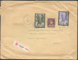 2Fr. KEPI + 2 Timbres Reine ASTRID Obl. Sc ANTWERPEN 1 Sur Lettre Recommandée Du 4-III-1936 Vers Ostende - 10052 - 1931-1934 Quepis