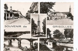 82 GRISOLLES MULTIVUES EGLISE PLACE DE LA MAIRIE TRES BON ETAT - Grisolles