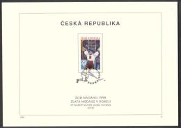 Czech Rep. / First Day Sheet (1998/09) Praha: Nagano Winter Olympic Games 1998 - Gold Medal Hockey (Dominik Hasek) - Invierno 1998: Nagano