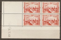 MAROC    -    Y&T N° 261 **.     Coin Daté  16.07.48 - Unused Stamps
