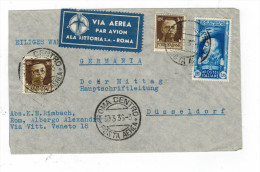 Salone Aeronautico 1,25 Lire Su Busta Per La Germania - Storia Postale (Posta Aerea)