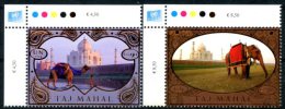 ONU Vienne 2014 - Patrimoine Mondial Inde Taj Mahal - 2 Timbres Détachés De Feuille ** MNH PF - Ongebruikt