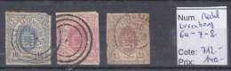 LOT NUM 6a-7-8- EN L´ETAT-COTE 712.--CHF - 1859-1880 Coat Of Arms