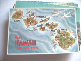 America USA HI Hawaii With Map - Andere & Zonder Classificatie