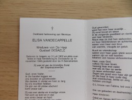 Doodsprentje Elisa Vandecappelle Izegem 31/7/1902 Zonnebeke 14/11/1993 ( Gustaaf Desaele ) - Religion &  Esoterik