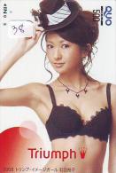 Télécarte Japan EROTIQUE (38) TRIUMPH  Sexy Lingerie Femme * EROTIC Phonecard  EROTIK - EROTIEK  BIKINI BATHCLOTHES - Moda