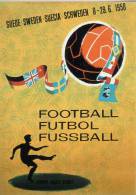 Fussball WM Historie 1958 Schweden Karte ** 8€ Plakat Der FIFA Zum Championat 1958 Card Of Soccer Championat In Sverige - Abarten Und Kuriositäten