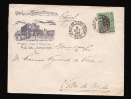 Brazil Brasil 1902 Advertising Cover HOTEL DOS ESTRANGEIROS Rio De Janeiro To Villa Do Conde - Brieven En Documenten