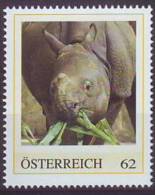 781a: Briefmarke Panzernashorn ** Tiergarten Schönbrunn, Limitierte Auflage - Rhinoceros