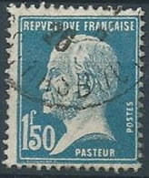 1923-26 FRANCIA USATO LOUIS PASTEUR 1,50 F - EDF197-3 - 1922-26 Pasteur