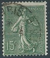 1903 FRANCIA USATO SEMINATRICE A FONDO A LINEE 15 CENT VARIETà - EDF203-2 - Used Stamps