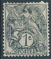 1900 FRANCIA USATO ALLEGORIA BLANC 1 CENT - EDF208 - 1900-29 Blanc