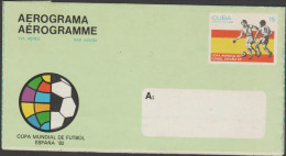O) 1982 CARIBE, AEROGRAM-AEROGRAMA, WORLD CUP-SPAIN 1982, FISHS, XF - Posta Aerea