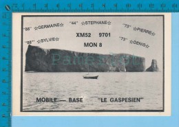 QSL Base Ou Mobile " Le Gaspesien " Montreal  Quebec Canada (  XM-52...., CB Radio CPM ) Recto/verso - Autres & Non Classés