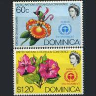 DOMINICA 1972 - Scott# 339-40 Flowers $1.2 LH (XH948) - Dominica (1978-...)
