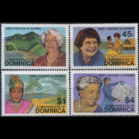 DOMINICA 1982 - Scott# 758-61 Famous Women Set Of 4 LH (XB919) - Dominica (1978-...)