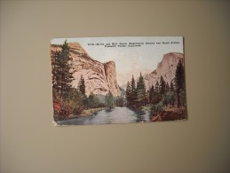 ETATS UNIS CA CALIFORNIA YOSEMITE VALLEY NORTH AND HALF DOME WASHINTON COLUMN AND ROYAL ARCHES - Yosemite