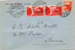 1946  LETTERA ESPRESSO CON ANNULLO BOLOGNA - Express-post/pneumatisch