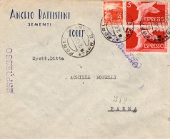1946  LETTERA ESPRESSO CON ANNULLO FORLI' - Express-post/pneumatisch
