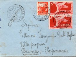 1948  LETTERA ESPRESSO CON ANNULLO STRESA BORROMEO NOVARA - Express-post/pneumatisch