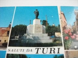 Delcampe - Monumento Ai Caduti In Cartolina Con Vedutine  Saluti Da  Turi Tassata Lire 25 - Kriegerdenkmal