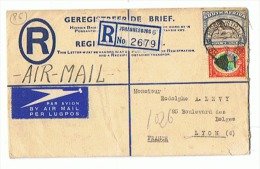 AIR MAIL Départ De JOHANNESBOURG Pour  LYON 1946 - Aéreo