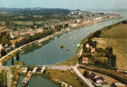 80 ST VALERY SUR SOMME  VUE AERIENNE  LE BASSIN  Péniche écluse - Saint Valery Sur Somme