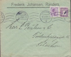 Denmark FREDERIK JOHANSEN, RANDERS TMS Cancel 1925 Cover Brief To KØBENHAVN (2 Scans) - Covers & Documents