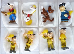 SERIE COMPLETE DE 8 FIGURINES PRIMES - LUCKY LUKE MORRIS - Otros & Sin Clasificación