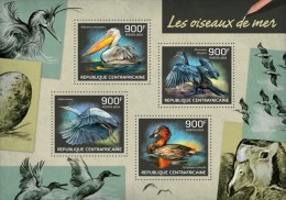 Central African Republic. 2014 Seabirds. (224a) - Pelícanos