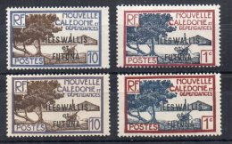 Wallis Et Futuna N°43x2 - 47x2    Variété De Couleur Neufs Charniere  (4 Valeurs) - Unused Stamps