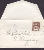 Denmark "Petite" HILLERØD Hilleroed 1927 Cover Brief  Locally Sent Wellenlinien M. Herzen Stamp - Briefe U. Dokumente