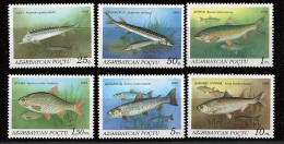 Azerbaïdjan ** N° 104 à 109 - Poissons - Azerbaïdjan