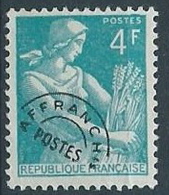 1954-59 FRANCIA PREANNULLATO 4 F SENZA GOMMA - EDF254 - 1953-1960