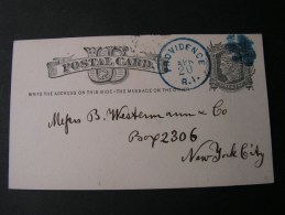 == USA  Bluu Cancel On Card Providence  ... - ...-1900