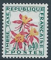 1964-71 FRANCIA SEGNATASSE FIORI 40 CENT MNH ** - EDF256 - 1960-.... Nuevos