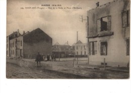 GUERRE 1914-1915----88---MILITARIA--SAINT DIE--rue De La Bolle Et Place D'hellieule--voir 2 Scans - Saint Die