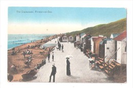 POSTCARD ESSEX FRINTON ON SEA  THE ESPLANADE BEACH + BEACH HUTS UNUSED - Sonstige & Ohne Zuordnung