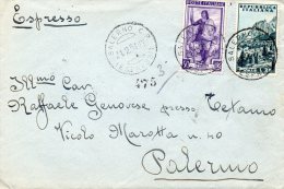 1954 LETTERA  ESPRESSO CON ANNLLO SALERNO - Express-post/pneumatisch