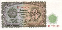 BULGARIE   3 Leva  Daté De 1951  Pick 81 A      ***** BILLET  NEUF ***** - Bulgarije