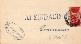 1947  LETTERA ESPRESSO CON ANNLLO  BRINDISII - Express-post/pneumatisch