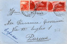 1947  LETTERA ESPRESSO CON ANNLLO CATANIA - Poste Exprèsse/pneumatique