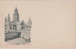 Cpa,1900,cher Et Rare,gruss Aus Mainz,par Stongel,dom,prés De Mayence,cathédrale,le Centre - Mainz