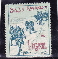 VIGNETTE PROPAGANDE- 345 E REGIMENT DE LIGNE - -TTB - Militärmarken