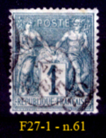 Francia-F00027 - 1876 -Y&T: N.61 - Privo Di Difetti Occulti - - 1876-1878 Sage (Type I)