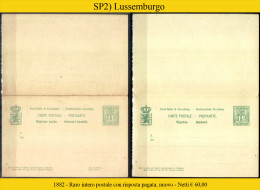 Lussemburgo-SP002 - 1882 - Intero Postale Con Risposta Pagata - Nuovo - - Interi Postali