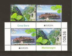 MONTENEGRO / CRNA GORA   - EUROPA 2012 -TEMA ANUAL " VISIT  CRNA GORA".- SERIE De 2 V. +  HOJITA BLOQUE - DENTADA - 2012