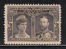 Canada MH Scott #96i 1/2c Prince & Princess Of Wales - Quebec Tercentenary - Major Re-entry Lines In CANADA - Neufs